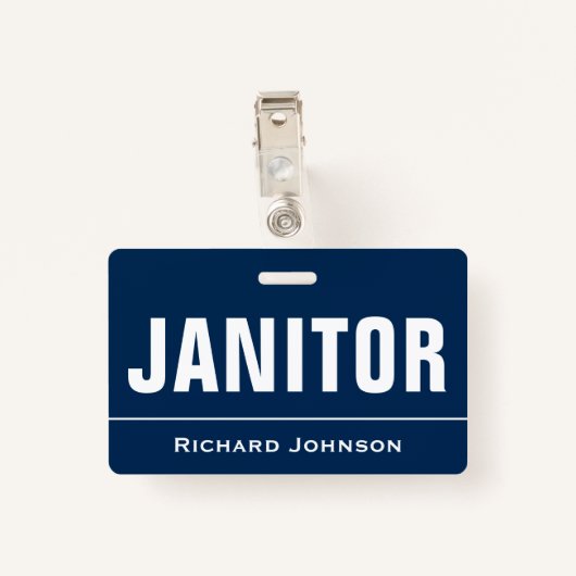 カスタマイズ一流の管理人 バッジ (裏面クリップ)