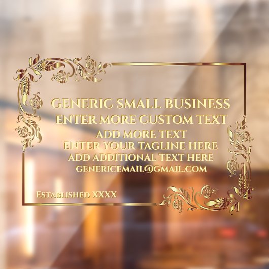 カスタマイズ一般法公証人医華美金ゴールド ウィンドウサイン (シート2)