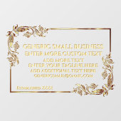 カスタマイズ一般法公証人医華美金ゴールド ウィンドウサイン (シート)