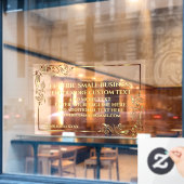 カスタマイズ一般法公証人医華美金ゴールド ウィンドウサイン (カフェ窓)