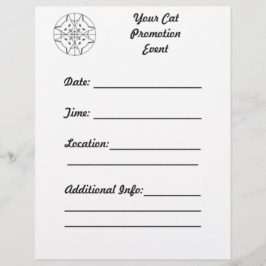 カスタマイズ万華鏡のように千変万化するパターン猫宣伝用チラシ チラシ (正面)