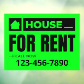 カスタマイズ不動産用グリーンブラックハ実在ウス ウィンドウサイン (シート3)