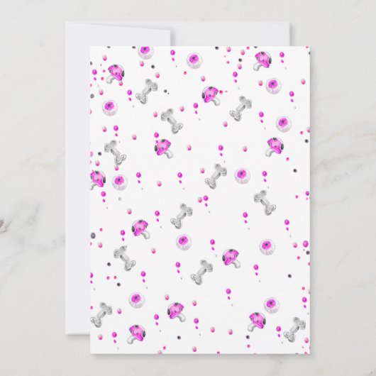 カスタマイズ不気味可能なパーティの招待状子供へ 招待状 (裏面)