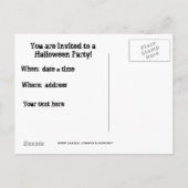 カスタマイズ不気味猫ハロウィン招待状葉書 インビテーションポストカード (裏面)