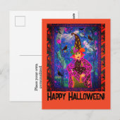 カスタマイズ不気味Bewitching Halloween Night ポストカード (正面/裏面)
