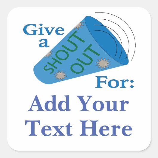 カスタマイズ与え可能な叫び声 スクエアシール (正面)