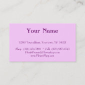 カスタマイズ両面クラシックな紫色を設計する簡単 名刺 (裏面)