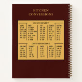 カスタマイズ中国の可能な料理テーマレシピジャーナル ノートブック (裏面)