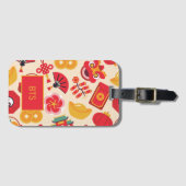 カスタマイズ中国の可能な新年のアイコンBeige ラゲッジタグ (正面横)