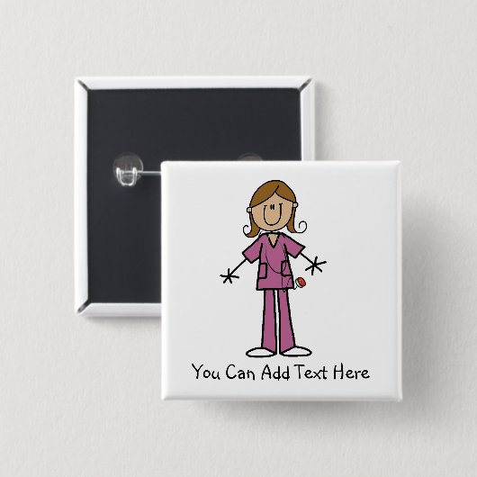 カスタマイズ中型の皮の棒の姿のナースボタン 缶バッジ (正面&裏面)