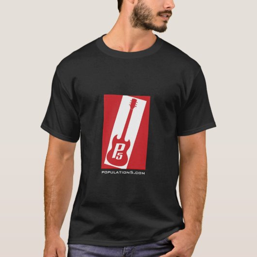 カスタマイズ人口5 Tシャツ- Tシャツ (正面)