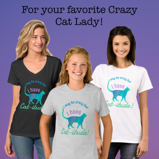 カスタマイズ人気がある可能な得Cat-itude Tシャツ