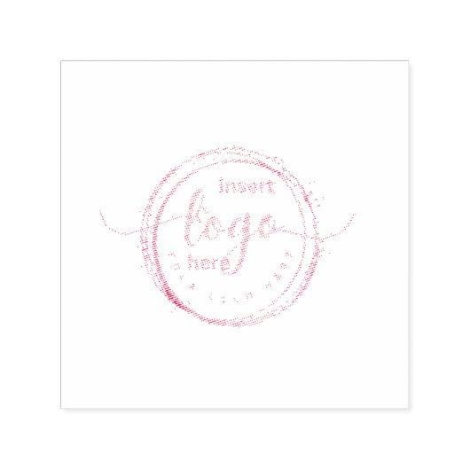 カスタマイズ企業の可能または会社のロゴのみ赤 セルフインキングスタンプ (デザイン)