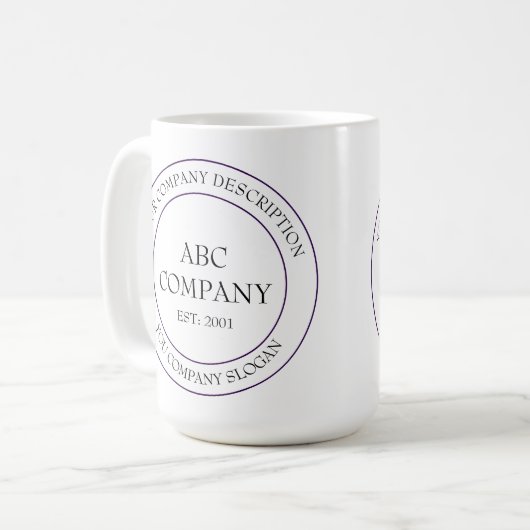 カスタマイズ会社ロゴ標語ミッション コーヒーマグカップ (正面左)