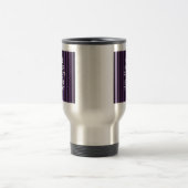 カスタマイズ保してテキストを紫ストライプ色 トラベルマグ (中央)
