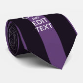 カスタマイズ保してテキストを紫ストライプ色 ネクタイ (ロール)