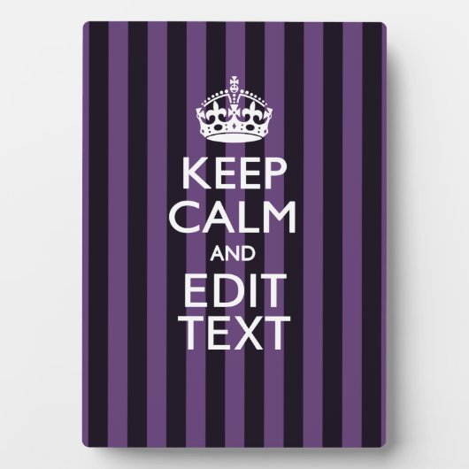 カスタマイズ保してテキストを紫ストライプ色 フォトプラーク (正面)