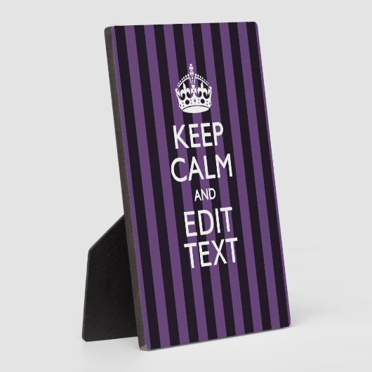 カスタマイズ保してテキストを紫ストライプ色 フォトプラーク (側面)