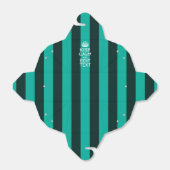 カスタマイズ保可能なテキストのターコイズストライプ フェイバーボックス (折り畳みなし)