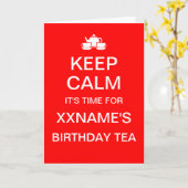 カスタマイズ保可能な落ち着いた誕生日ティーカード カード (黄色い花)