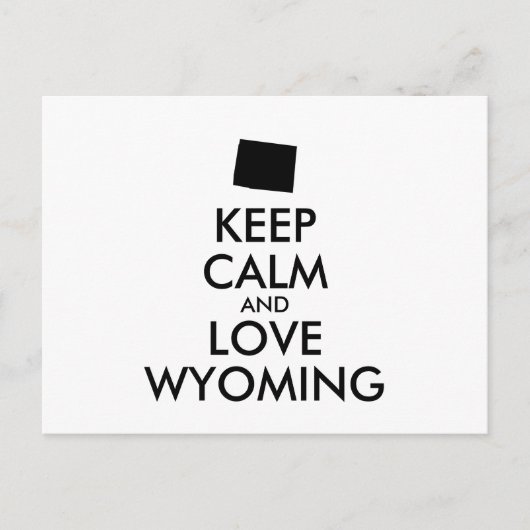 カスタマイズ保可能な静かで愛ワイオミング ポストカード (正面)
