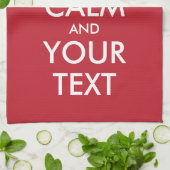 カスタマイズ保可能なCALMとテキスト キッチンタオル (折り畳み)