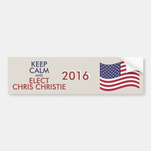 カスタマイズ保可能なCalmと選CHRIS CHRISTIE バンパーステッカー (正面)