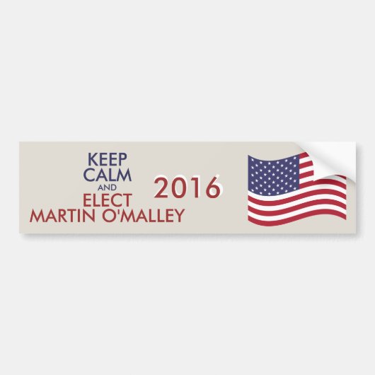 カスタマイズ保可能なCalmと選MARTIN O'MALLEY バンパーステッカー (正面)