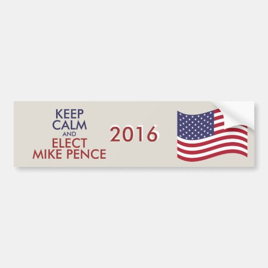カスタマイズ保可能なCalmと選MIKE PENCEの設定 バンパーステッカー (正面)
