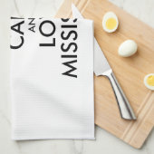 カスタマイズ保可能なCALMとLOVEミシシッピ キッチンタオル (四つ折り)