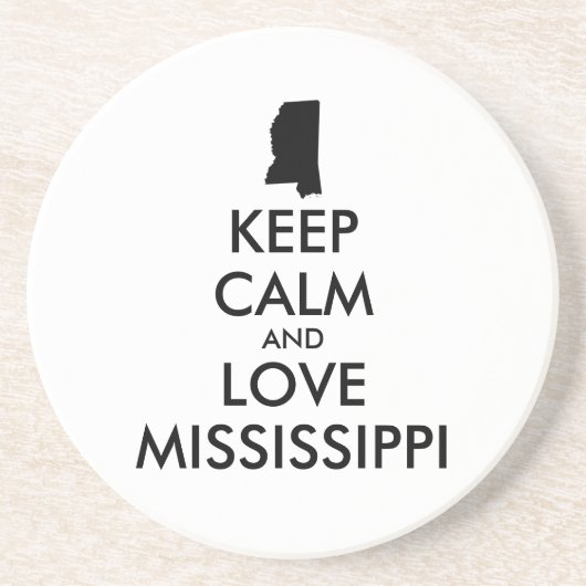 カスタマイズ保可能なCALMとLOVEミシシッピ コースター (正面)