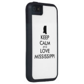 カスタマイズ保可能なCALMとLOVEミシシッピ Case-Mate iPhoneケース (裏面/右)