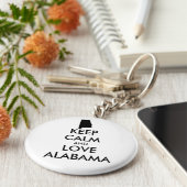 カスタマイズ保可能なCALMとLOVE ALABAMA キーホルダー (側面)