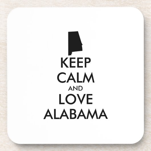 カスタマイズ保可能なCALMとLOVE ALABAMA コースター (正面)