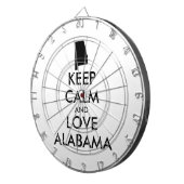 カスタマイズ保可能なCALMとLOVE ALABAMA ダーツボード (正面右)