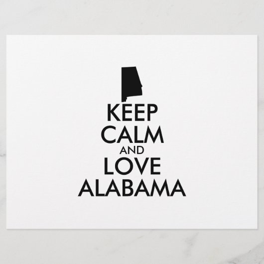 カスタマイズ保可能なCALMとLOVE ALABAMA チラシ (正面)