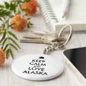 カスタマイズ保可能なCALMとLOVE ALASKA キーホルダー (側面)