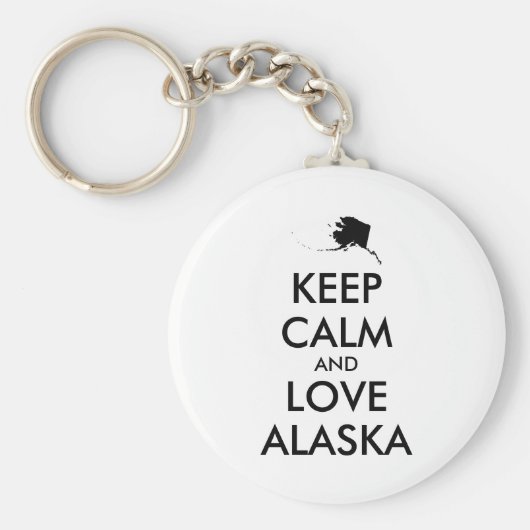 カスタマイズ保可能なCALMとLOVE ALASKA キーホルダー (正面)
