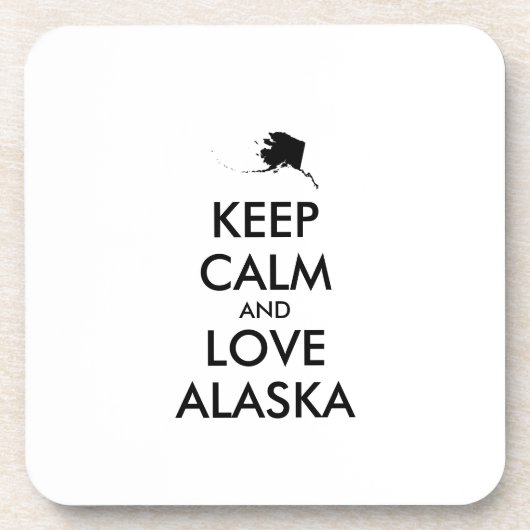 カスタマイズ保可能なCALMとLOVE ALASKA コースター (正面)