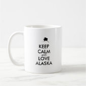 カスタマイズ保可能なCALMとLOVE ALASKA コーヒーマグカップ (左)