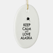 カスタマイズ保可能なCALMとLOVE ALASKA セラミックオーナメント (右)