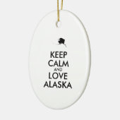 カスタマイズ保可能なCALMとLOVE ALASKA セラミックオーナメント (左)