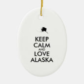 カスタマイズ保可能なCALMとLOVE ALASKA セラミックオーナメント (正面)