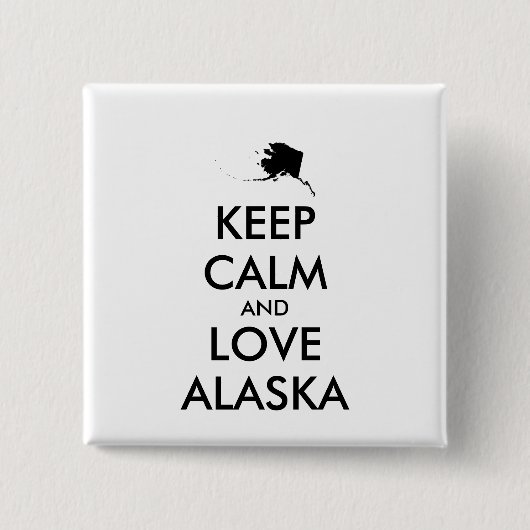 カスタマイズ保可能なCALMとLOVE ALASKA 缶バッジ (正面)