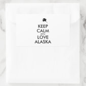 カスタマイズ保可能なCALMとLOVE ALASKA 長方形シール (バッグ)