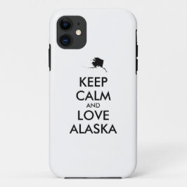 カスタマイズ保可能なCALMとLOVE ALASKA iPhone 11 ケース
