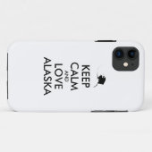 カスタマイズ保可能なCALMとLOVE ALASKA Case-Mate iPhoneケース (裏面(横))