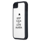 カスタマイズ保可能なCALMとLOVE ALASKA Case-Mate iPhoneケース (裏面左)