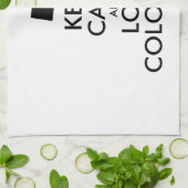 カスタマイズ保可能なCALMとLOVE COLORADO キッチンタオル (折り畳み)