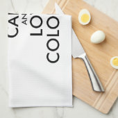 カスタマイズ保可能なCALMとLOVE COLORADO キッチンタオル (四つ折り)